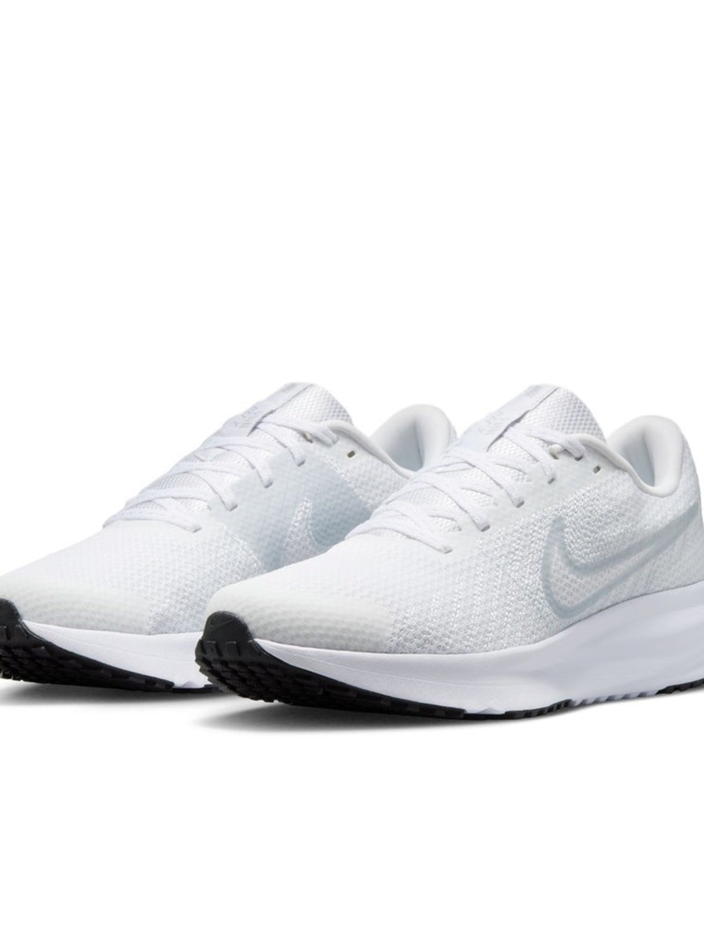 Nike Women's White Mesh Running Sneakers with Black Outsole